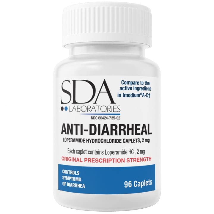 Anti-Diarrheal 2mg 96 Caplets (1 Bottle)