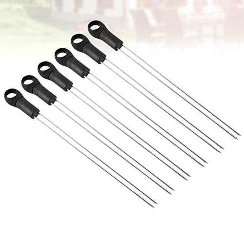 Espetos de churrasco DOITOOL para espetos de chapa de aço inoxidável para grelhar 6 espetos de churr