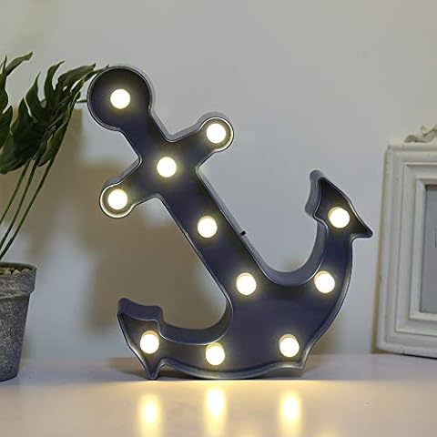 FUCHSUN $$$ LED Marquee Signs lighting Night Light Room Decoration and Gift (BlueAnchor) Cover