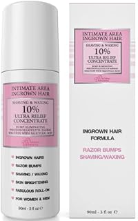 Divine Derriere Razor Bump Stopper & Ingrown Hair Treatment for Bikini Area - After Shave for Women & Men Ingrown Hair Serum, Dark Spot Corrector Skin Lightening for Bikini Zone, Legs & Underarm - 3oz