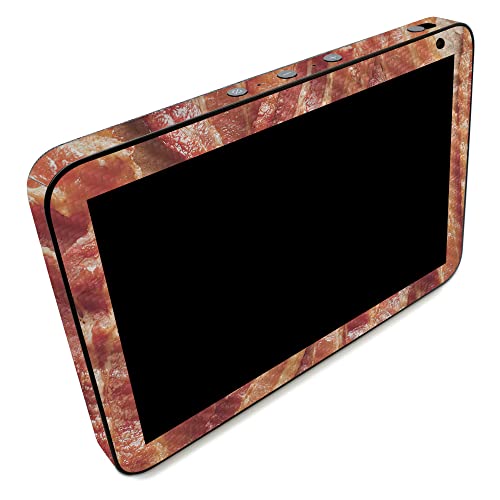 Image of MightySkins Carbon Fiber Skin Compatible with Amazon Echo Show 8 (Gen 2) - Crispy Bacon | Protective, Durable Textured Carbon Fiber Finish | Easy to Apply | Made in The USA