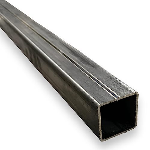 Mild Steel Box Section Square/Rectangular Hollow Section Pipes | 25mm 40mm 50mm x 2.5mm Wall Thickness (40 x 40mm, 100cm)