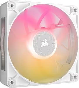 Ventilateur PWM Épais Corsair iCUE Link RX120 Max RGB 120mm - Blanc