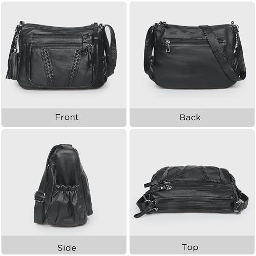 Image of VOLGANIK ROCK Crossbody Bag for Women with Tassel Ladies Soft PU leather Purses and Handbag Pocketbooks