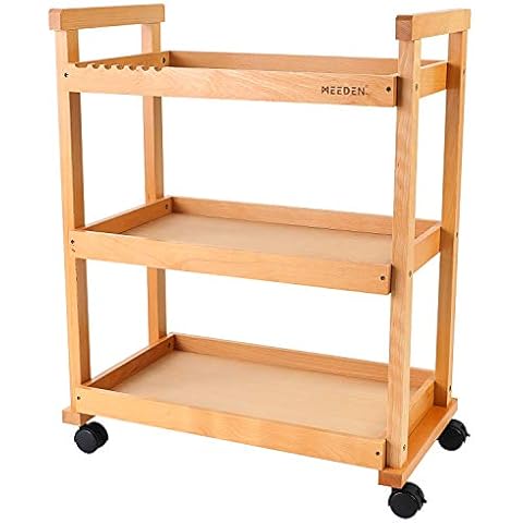 MEEDEN Kunstwagen Speicherorganisator, 3-stöckiger Rollbarer Studiowagen Cover