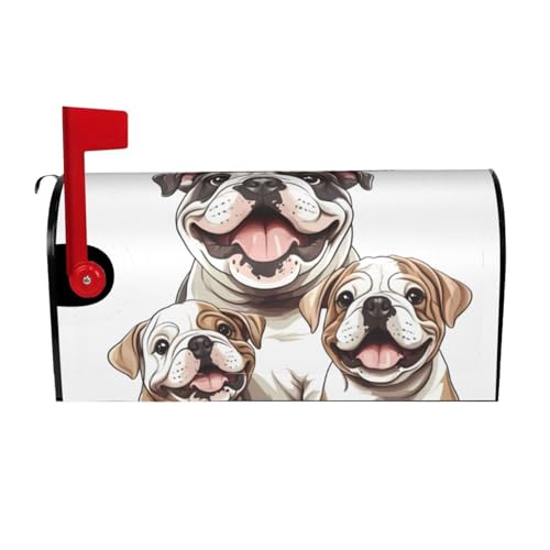 English Bulldogs Waterproof Mailbox Cover – Oxford Fabric Mailbox Protector