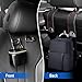Wiojided 2PCS Car Seat Headrest Hook, Premium Car Back Seat Hooks, Universal Vehicle Hanger Storage Organizer – Black Leather and Double Wide Metal Design, for Purses, Bags, Phones, Grocery