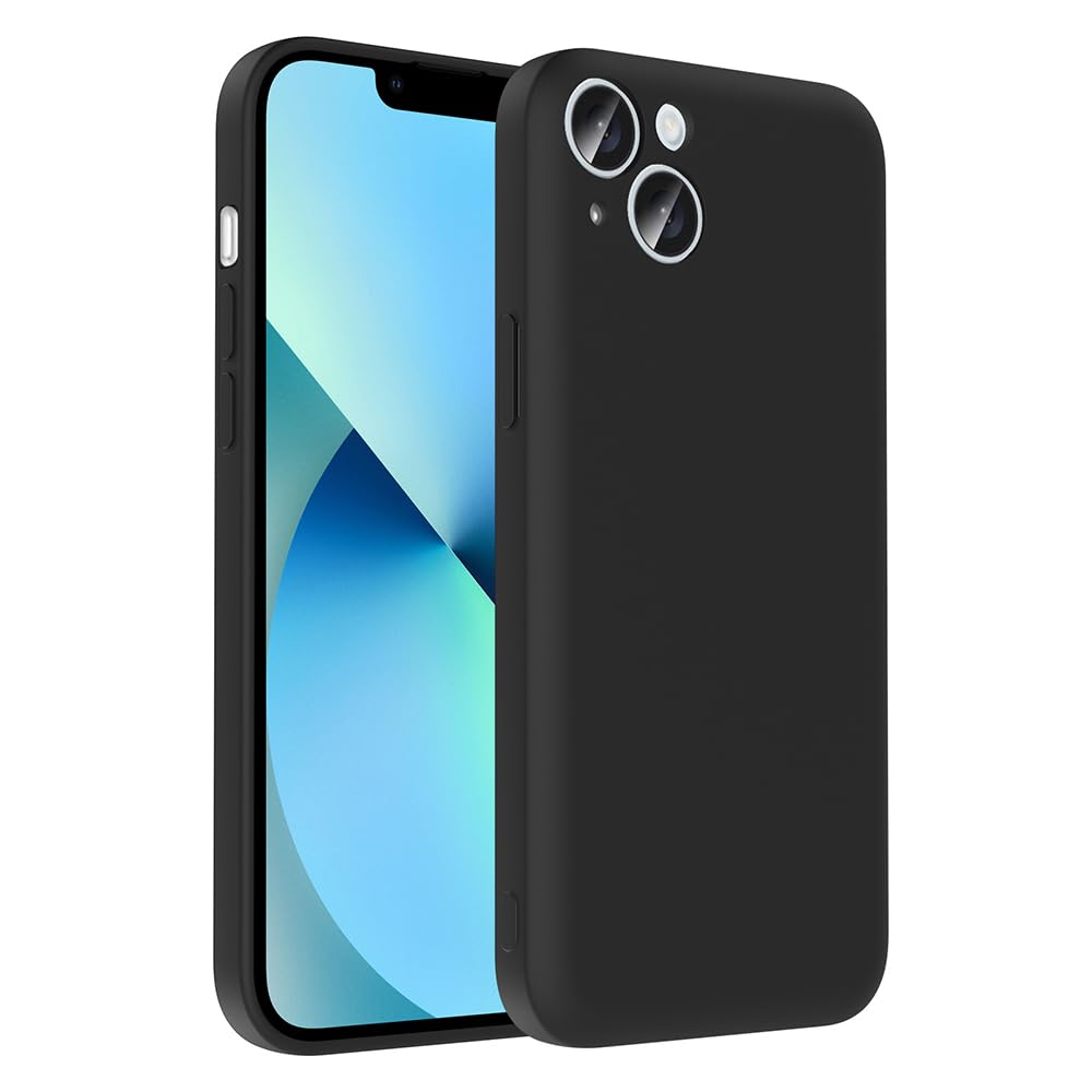 Zore Apple ile uyumlu iPhone 13 Kılıf Kamera Korumalı Kartlık Hazneli Zore Vitra Kapak Siyah