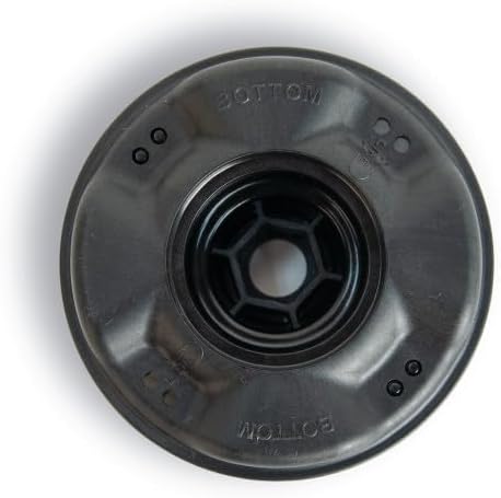 Side view of the Oregon Universal Fixed Line Trimmer Head, showing its profile.