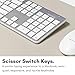 Macally Ultra-Slim USB Wired Keyboard with Number Keypad for Apple Mac Pro, MacBook Pro/Air, iMac, Mac Mini, Laptop Computers, Windows Desktop PC Laptops, Silver (SLIMKEYPROA)