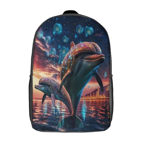 Cartable scolaire garçon et fille dauphin 17inch pour transporter les grands classeurs sans les corner