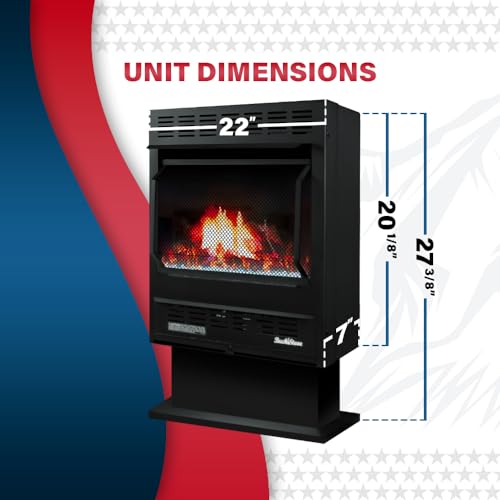 Gas Log Thermostat ProCom Vent Free Indoor Stove 25,000 BTU, Free