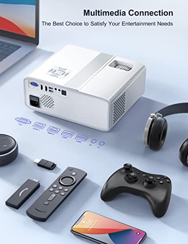 5G Wifi Bluetooth Projector, Wimius W7 Newest Native 1080P Projector 4K Supported,460 Ansi Lumens,Portable,4P/4D Keystone,Zoom,300"Display,Outdoor Movie Projector Compatible With Tv Stick/Phone/Laptop #TOP6