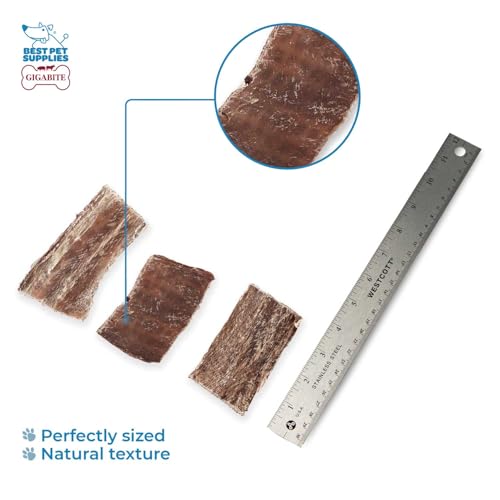 Image of GigaBite Beef Esophagus Dog Treats - Natural Gullet Sticks for Dogs, High Protein Single Ingredient Dog Chews, Rawhide Free Dental Dog Treats for All Dog Breeds - Strips Taffy, 1 Pound (Pack of 2)