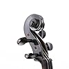 Vetimobato 16 Inch Silent Electric Viola Set- Solidwood Body with Ebony Fittings Metallic Coating Full Viola Set for Beginner Practice Professional Performance & Studio Recording (Black 4 String)