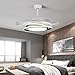 Deckenleuchte, Deckenventilator, LED, unsichtbares Lüfterlicht, einziehbares Ventilatorflügel, 2-in-1-Licht, intelligente Fernbedienung, drei Gänge, verstellbar, 80 W Schatten