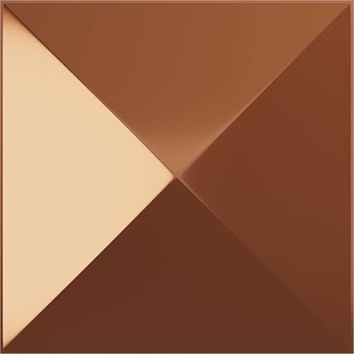 Ekena Millwork 11 78 pulgadas de ancho x 11 78 pulgadas de alto Sellek EnduraWall Decorativo Panel de pared 3D, cobre (cubre 0.98 pies cuadrados