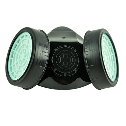 Safety Half Facepiece Respirator, Anti-Dust Spray Chemical Gas Dual Cartridge Paint Filter Spray