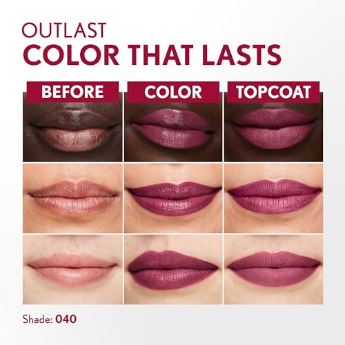 Image of COVERGIRL Outlast All-Day, 040 Jazzberry, Lip Color, 24-Hour Wear, Hydrating Balm, Kiss-Proof, Moisturizing, Vegan Formula, 0.07oz /0.08oz