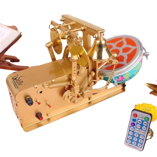 Shivcrafts Hand Painted All-in-One Aarti Machine | Bluetooth Temple Sound System with Shankh Naad, Mayur Naad, 7 Mantras, USB, AUX, Memory Card & Remote Control (Radha Krishna)-image-28