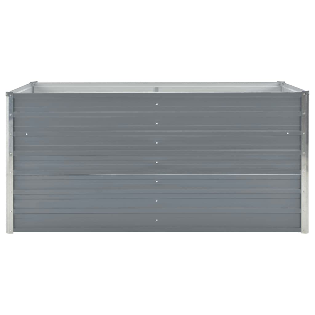 Homgoday Huerto Urbano Elevado de Acero Galvanizado - Macetero Grande con Estantes Internos y Seguridad de Bordes Plegados