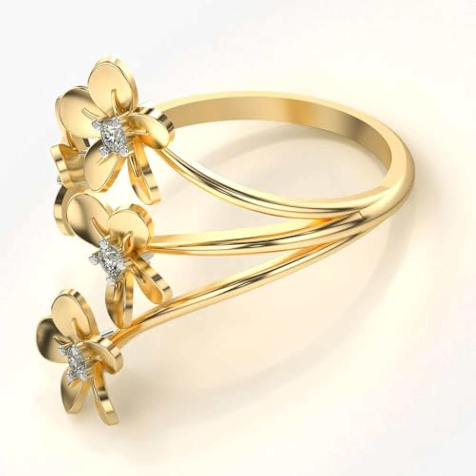 Women's Sterling Silver & Lab Grown Diamond 0.09cts Ring, Stylish