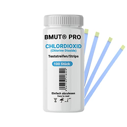 100x Chlordioxid Teststreifen (0-2000 ppm) Lösung (CDL/CDS) Schnelltest Wasser (Chlorine Dioxide)