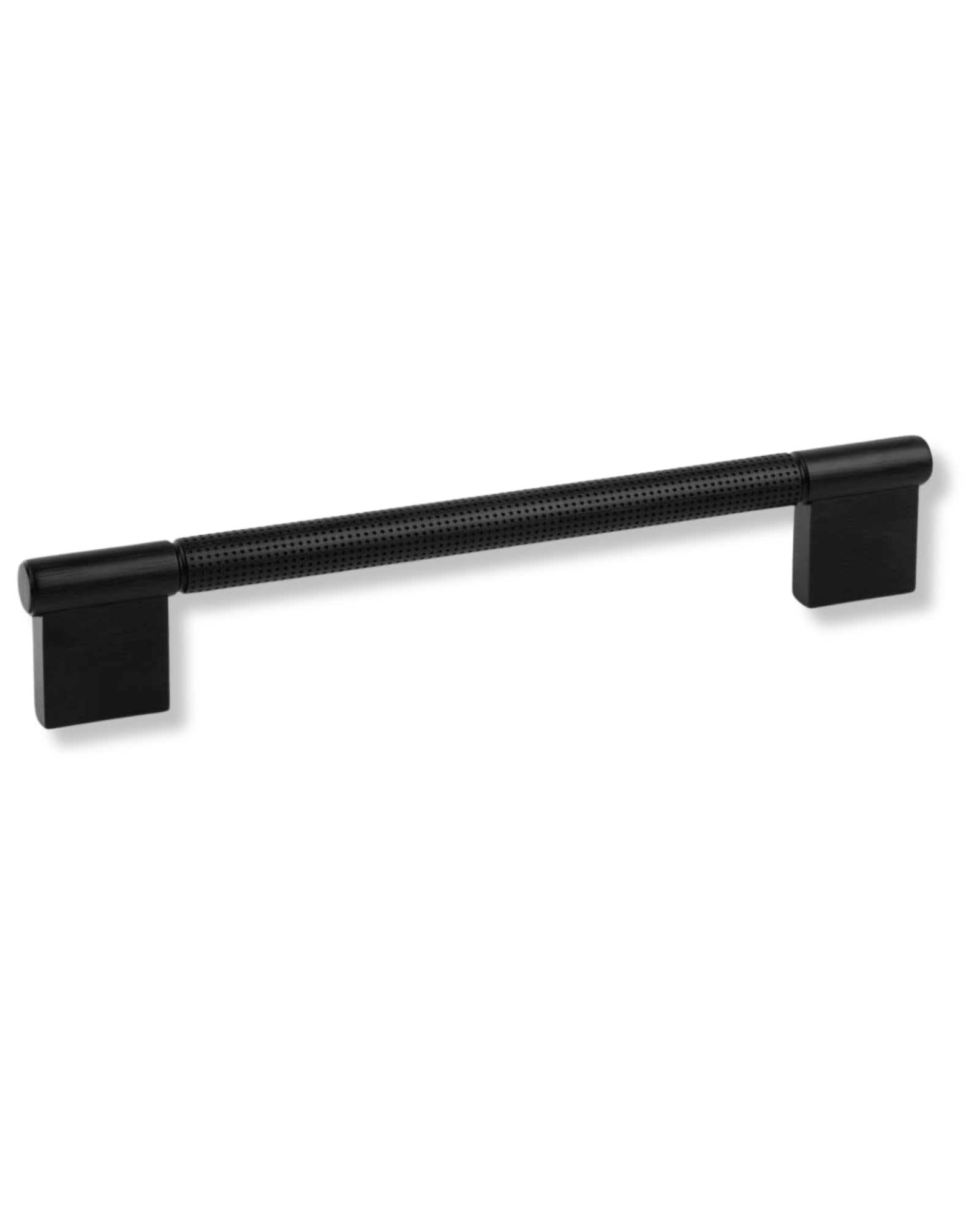 Tiradores para muebles de aluminio negro cepillado con barra de 192 mm