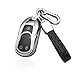 HIBEYO Etui na kluczyki samochodowe pasuje do Opel etui na kluczyki Opel Antara Astra Cascada Corsa Insignia do Buick Lacrosse Regał Enclave breloczek do kluczy, akcesoria z włókna węglowego, srebrny