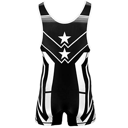 Max5 Pro Advance Wrestling Singlet Athletic Uniform (White, Large)