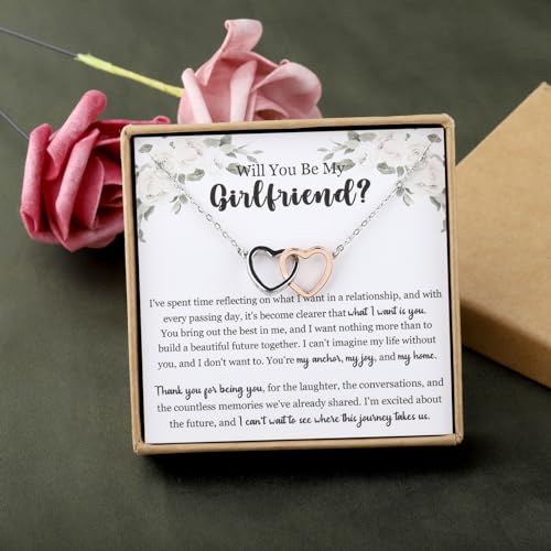 OKEYCH Will You Be My G-irlfriend Idea Gift Will You Be My G-irlfriend Necklace G-irlfriend Proposal Jewelry Creative Ways To Ask A G-irl Out Gift3