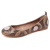 maliparmi  Maliparmi B4938 Ballerina Donna Scarpa Marrone Geometric Whips Shoe Woman [40]