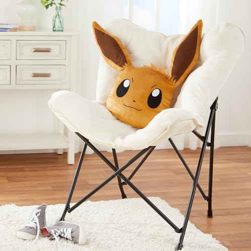 Image of Franco Pokemon Eevee Kids Bedding Super Soft Plush Cuddle Pillow, 20 inch (Officially Licensed Product)