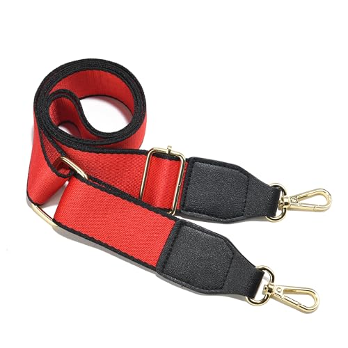 Image of Purse Strap Wide Replacement Crossbody Bag Straps, 1.5 inch Canvas Handbag Shoulder Strap, Adjustable Tote Belt(Gold Hardware