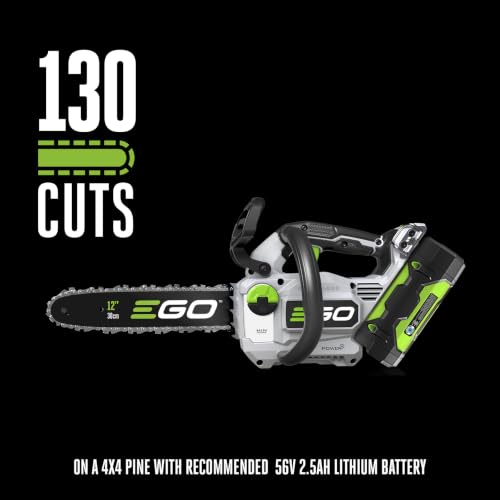 EGO POWER+ Chain Saw, 12" Battery Powered Chainsaw, Electric Cordless, Includes 56V 2.5Ah Battery and Charger - CS1201 - image 4