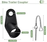 Bicycle Trailer Hitch for Schwinn Instep Bicycle Trailers, Heavy Duty Durable Attachment, Bicycle Trailer Coupler for Kids, Dogs, Pets, Babies, Children Bicycle Trailers - Black