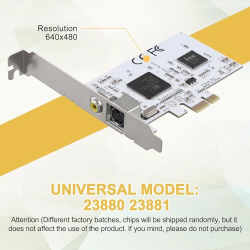 MARALANG PCIE Expansion Card PCIE to AV Surveillance HD 640X480 Resolution Video Capture Card Image Capture Card