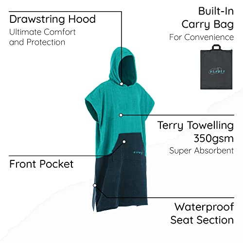 Osprey Kids Hooded Poncho Towel, Beach Changing Robe for Boys and Girls Age 6-12 Surfing, Swimming - Image 4