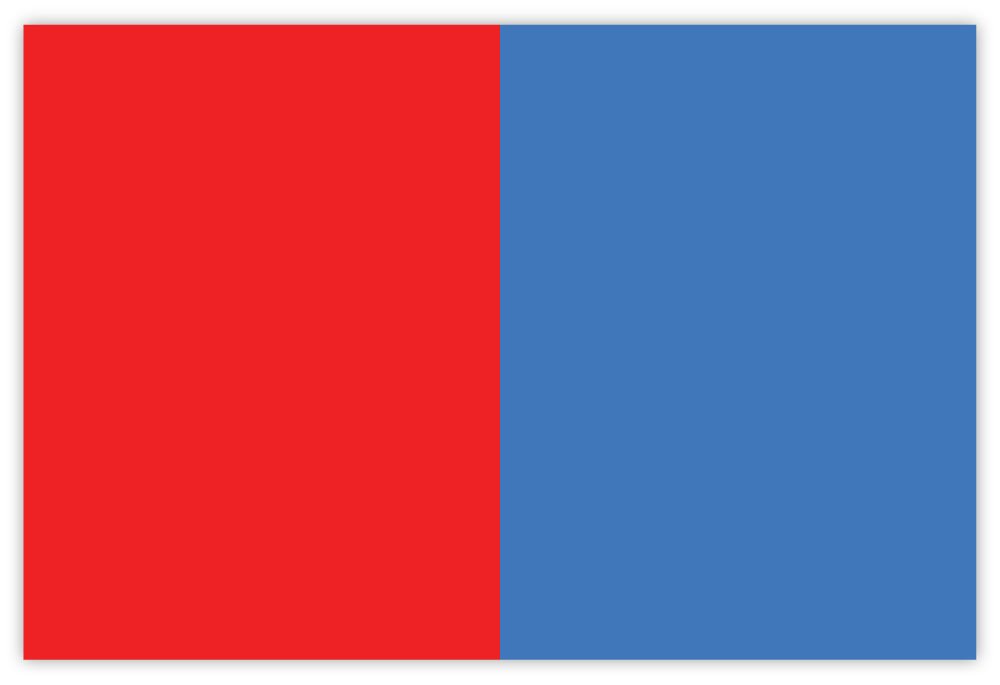 Catania city flag Italy sticker decal 5" x 3"