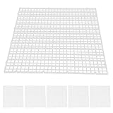 DAUERHAFT 6Pcs Aquarium Aquarium Isolation Bodenfilter Gitterplatte Trennwände Kistenschneiden Spleißen, Kunststoff 834g 30x30cm/11.8x11.8in(Weiß)