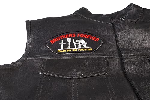 Brothers Forever Cap Patch - 5X2.75 Inch. Embroidered Iron On Patch #TOP4