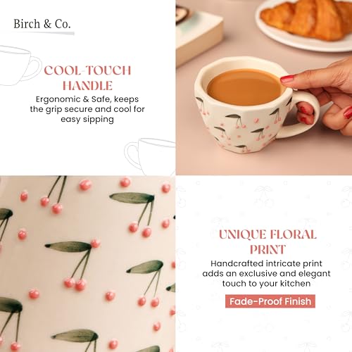 Image of Cups & Mugs - Coffee Mugs Set of 2 - Tea Cup - Ceramic Coffee Cup, Elegant Gift Pack, Microwave and Dishwasher Safe, Stylish Modern Design for Home & Office,PinkPop Cup