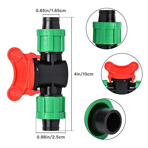 Supkiir 6 Pieces Drip Irrigation ShutOff Valve 1/2 Inch Universal Drip