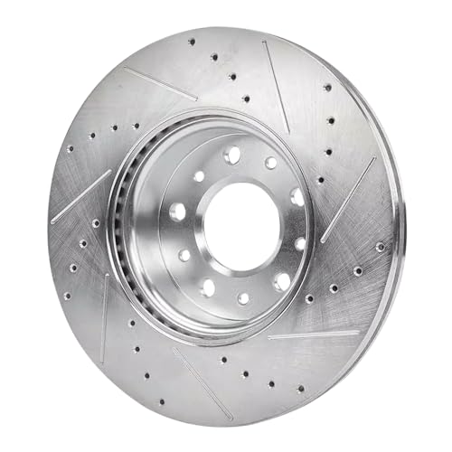 Image of Detroit Axle - Rear Brake Rotors for 2020-2024 Cadillac CT4, Drilled and Slotted Disc Brake Rotors 2021 2022 2023 Replacement: 12.40 inch inch Rotors