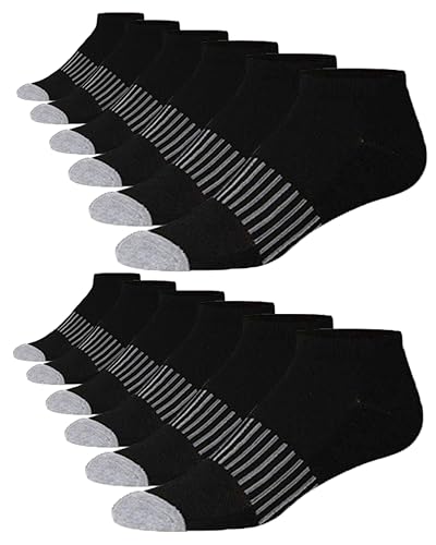 JAMES FIALLO Mens 12 Pairs Performance Cushioned Low Cut Athletic Sport Socks - Picture 10 of 10