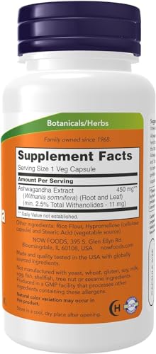 Image of Now Foods Ashwagandha Ext 400Mg 90Vcap