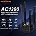 Imagen de NEWFAST AC1300 Antena WiFi USB Adaptador WiFi USB para PC Dual Band