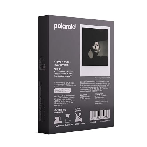 Image of Polaroid B&W Film for I-Type (6001) (Pack of 12)
