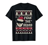 Scared The Beard Holiday Santa Claus Christmas Ugly Sweater T-Shirt