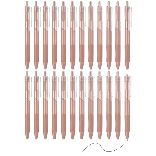 PATIKIL 24 bolígrafos retráctiles tinta negra 0.5mm